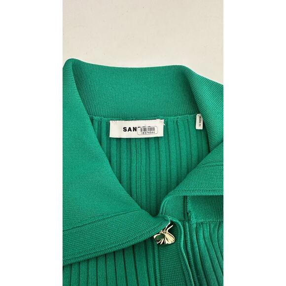 *Repaired As-Is* Sandro Lorel Midi Green Knit Button Down Dress Sz S (Ret $428) - Picture 10 of 12